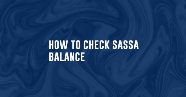 how to check sassa balance