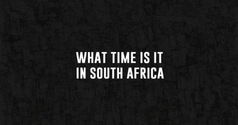 what time is it in south africa