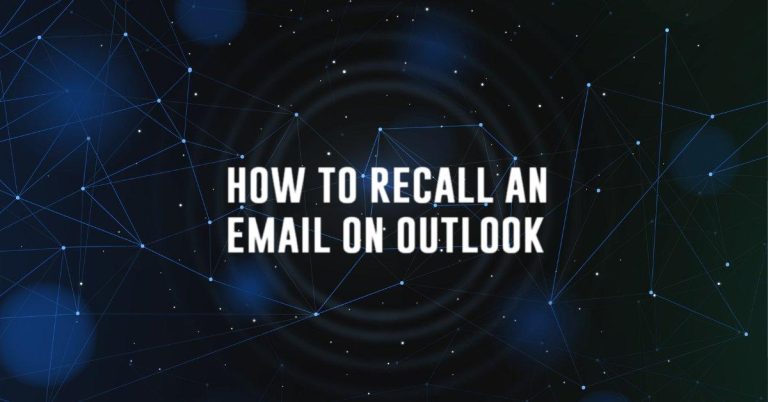 how to recall an email on outlook