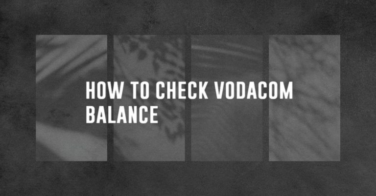 how to check vodacom balance